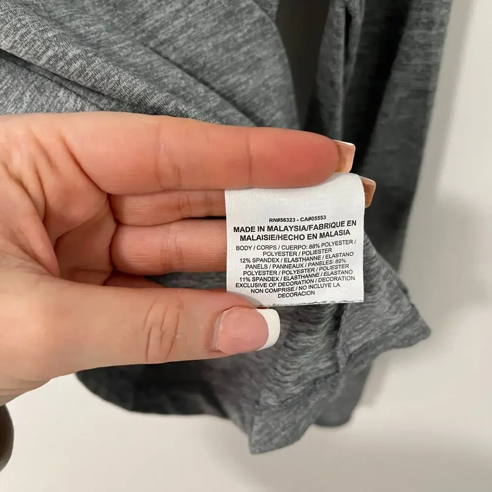 Nike Gray Funnel Neck Hoodie Sweatshirt Size Small